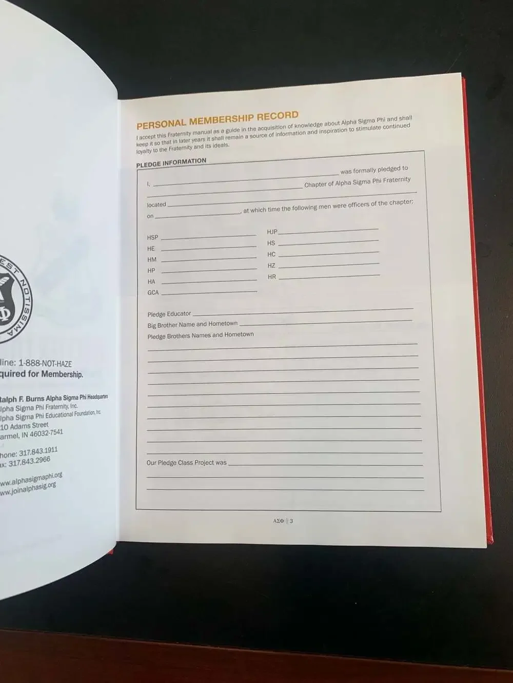 To Better the Man: The Manual of Alpha Sigma Phi Fraternity Hardcover